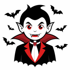  Vampire  Silhouette Vector illustration