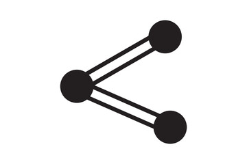 Share icon illustration. Simple publish vector symbol. Isolated graphic illustration send. Modern communication symbol set. Share icon in vector design