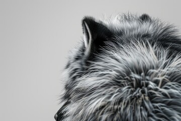 Obraz premium A close-up view of a furry animal's head, suitable for use in wildlife or pet-related contexts