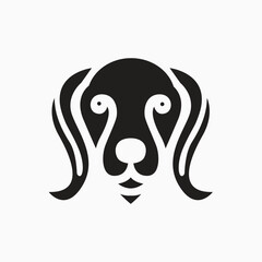 Minimalist, simple and elegant dog logo. Vector illustration
