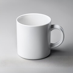 Obraz premium white cup on grey background