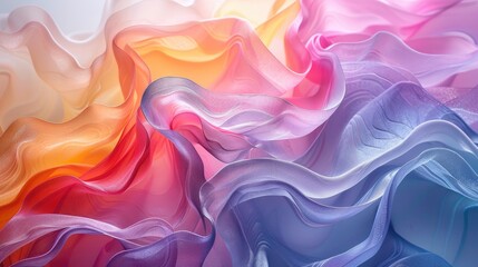 Obraz premium Gradient waves with a sense of fluid motion