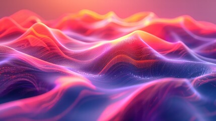 Obraz premium Gradient waves with a sense of fluid motion