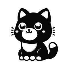 silhouette cat vector, illustration and cartoon