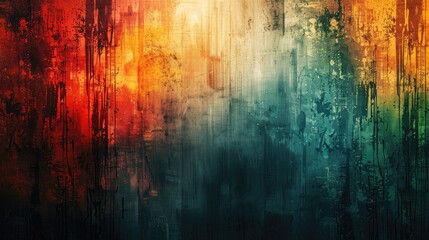 Grunge texture with bright tech overlays
