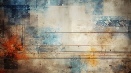 Obraz premium Grunge texture with bright tech overlays