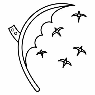 recommend clip art: Halloween sickle Silhouette Vector Illustration
                    
