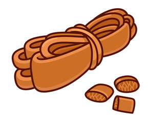 Traditional Chilean seaweed Cochayuyo drawing