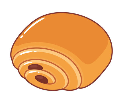 orange pain au chocolat pastry isolated clip art preview