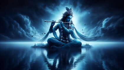 Fototapeta premium Lord Krishan in ethereal form 
