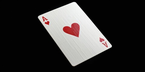 Obraz premium A detailed view of a playing card featuring a heart symbol, useful for various designs and themes