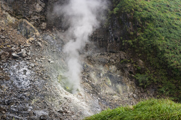Huangxi hot spring recreation area in Yangmingshan national park of Taiwan