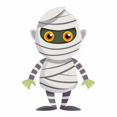 Halloween mummy  silhouette vector illustration
