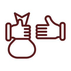 Bribe Vector Line Maroon Design