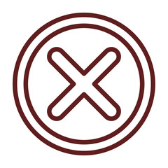 Obraz premium Rejection Vector Line Maroon Design