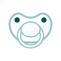 Baby dummy teat vector isolated icon