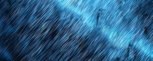 Wide textured plate or plaque with a brushed blue metal surface, showcasing an industrial and modern look