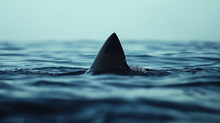 Naklejka premium 海をさまようサメ
