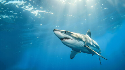 Fototapeta premium 海をさまようサメ