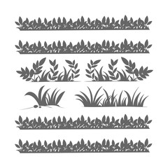 grass pattern vector silhouette
