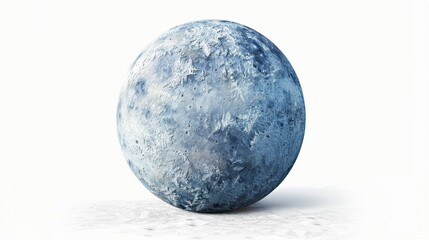 Frozen planet white isolated background