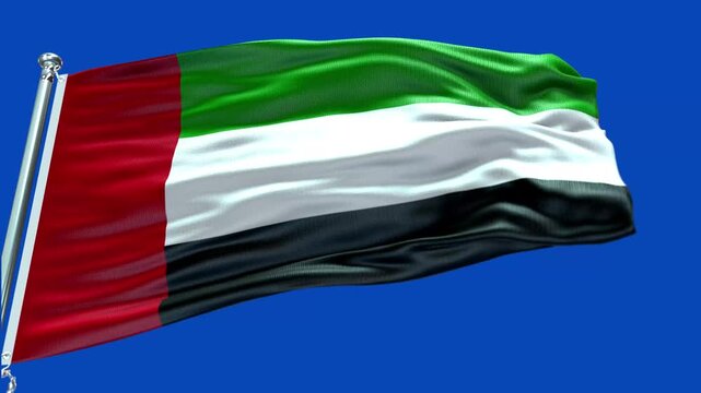 United Arab Emirates waving flag