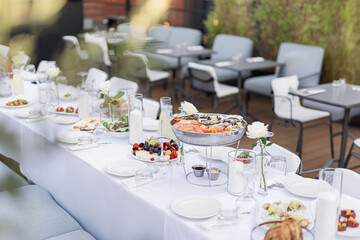 Festive Table with Seafood and Lemon
Banquet Platter with Oysters and Prawns