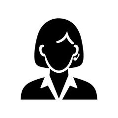 operator woman icon flat design