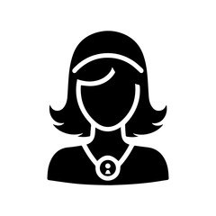 operator woman icon flat design