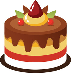 Vector Design of Birthday Cake Design 