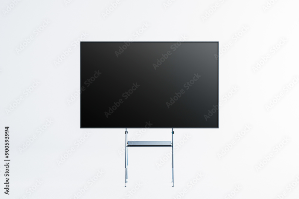 Poster Blackboard on a Stand in a Modern Room. 3D Rendering