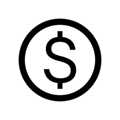 Dollar sign icon. Money symbol. Flat design style eps 10
