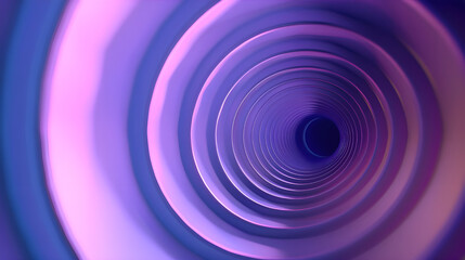 Obraz premium A mesmerizing abstract spiral tunnel with shades of purple and pink, creating a soothing and captivating visual effect.