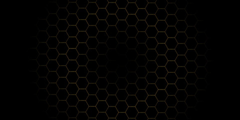 Black and golden vector futuristic tech glow and shinning line simple modern abstract background. Modern lines pattern futuristic technology concept banner for cover, poster, presentation.