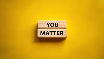 Motivational 'You Matter' Words on Wooden Blocks