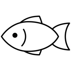 Simple Fish Line Drawing