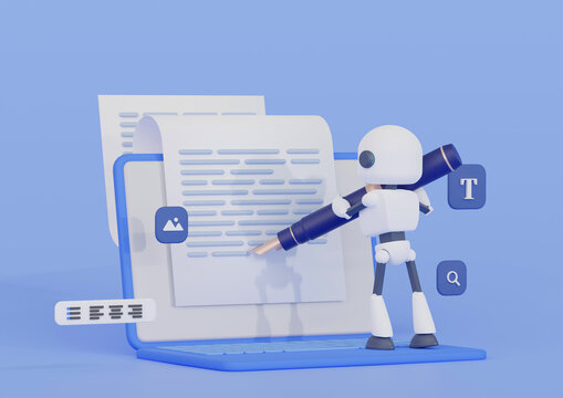 3DCG｜文章を自動で作成してくれる生成AIのイメージ