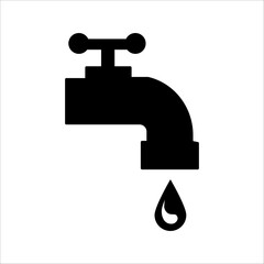 Water Tap Sign. Fauced Icons. Drinking Water - Symbol Template. Vector Printable Sign.
