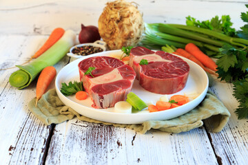 Suppenfleisch, Rinderbeinscheibe