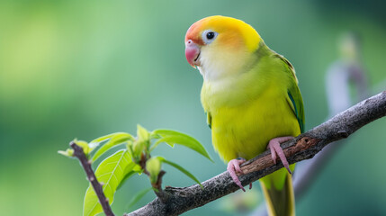 Fototapeta premium Majestic Parrot Poses for Professional Wildlife Photography in Lush Natural Setting