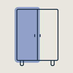 Cupboard vector icon. Furniture sign