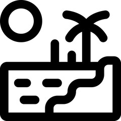 UI oasis Vector Icon Illustration. Line Style