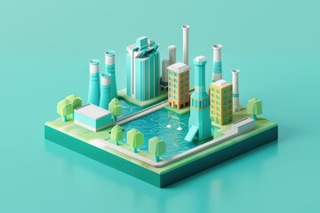 Hydrogen production from renewable energy sources Morning Scene