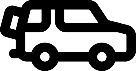 Fototapeta premium UI car Vector Icon Illustration. Line Style