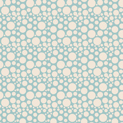 Seamless pattern with polka dot circles vector artistic print for textile paper decor wallpaper background endless creative art	
