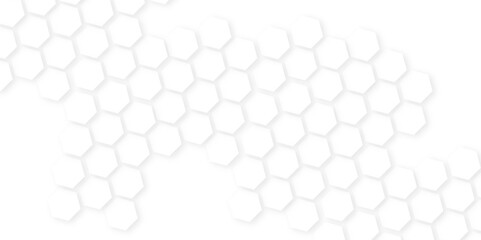 Abstract background with hexagon,Bright hexagon wallpaper or background,Realistic geometric mesh cells texture.hexagon pattern white abstract background.
