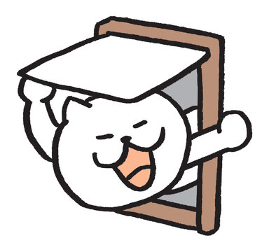 recommend clip art: 目が細いかわいい白猫のキャラ素材