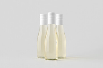 Small white wine bottle mockup. Burgundy, alsace, rhone shape.