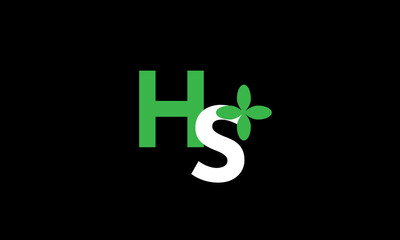 HS Leaf Logo Initial Green Nature