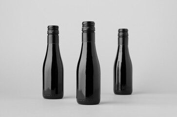 Small red wine bottle mockup. Burgundy, alsace, rhone shape.